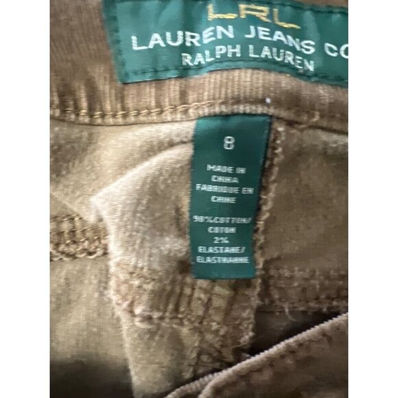 Lauren Jeans Co. Ralph Lauren Brown Corduroy Pants Size 8 Womens Cotton/Elastane - Picture 8 of 10